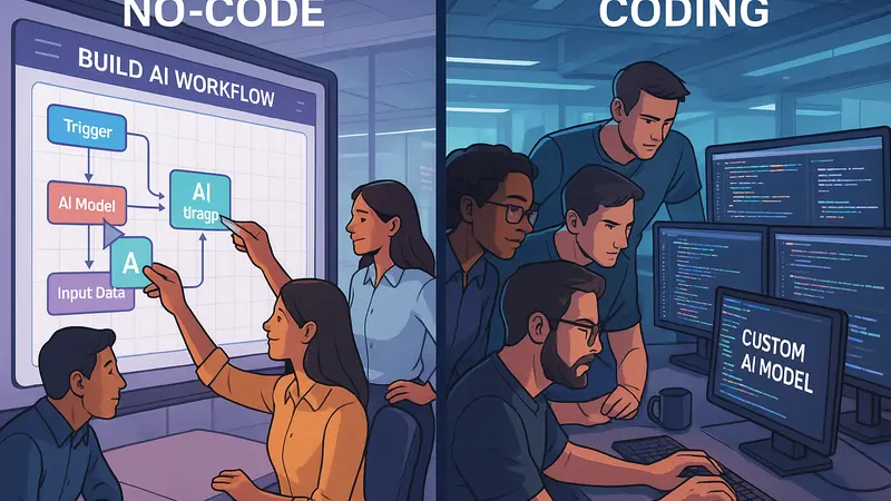 Agente de IA a medida vs. plataforma no-code: Una guía actualizada para 2025