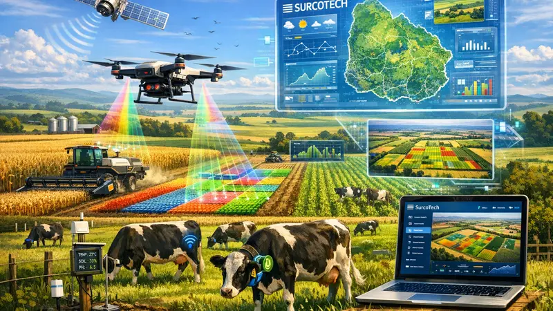 Inteligencia Artificial en el Agro Uruguayo: Drones, Sensores y Ganadería de Precisión que Transforman el Campo