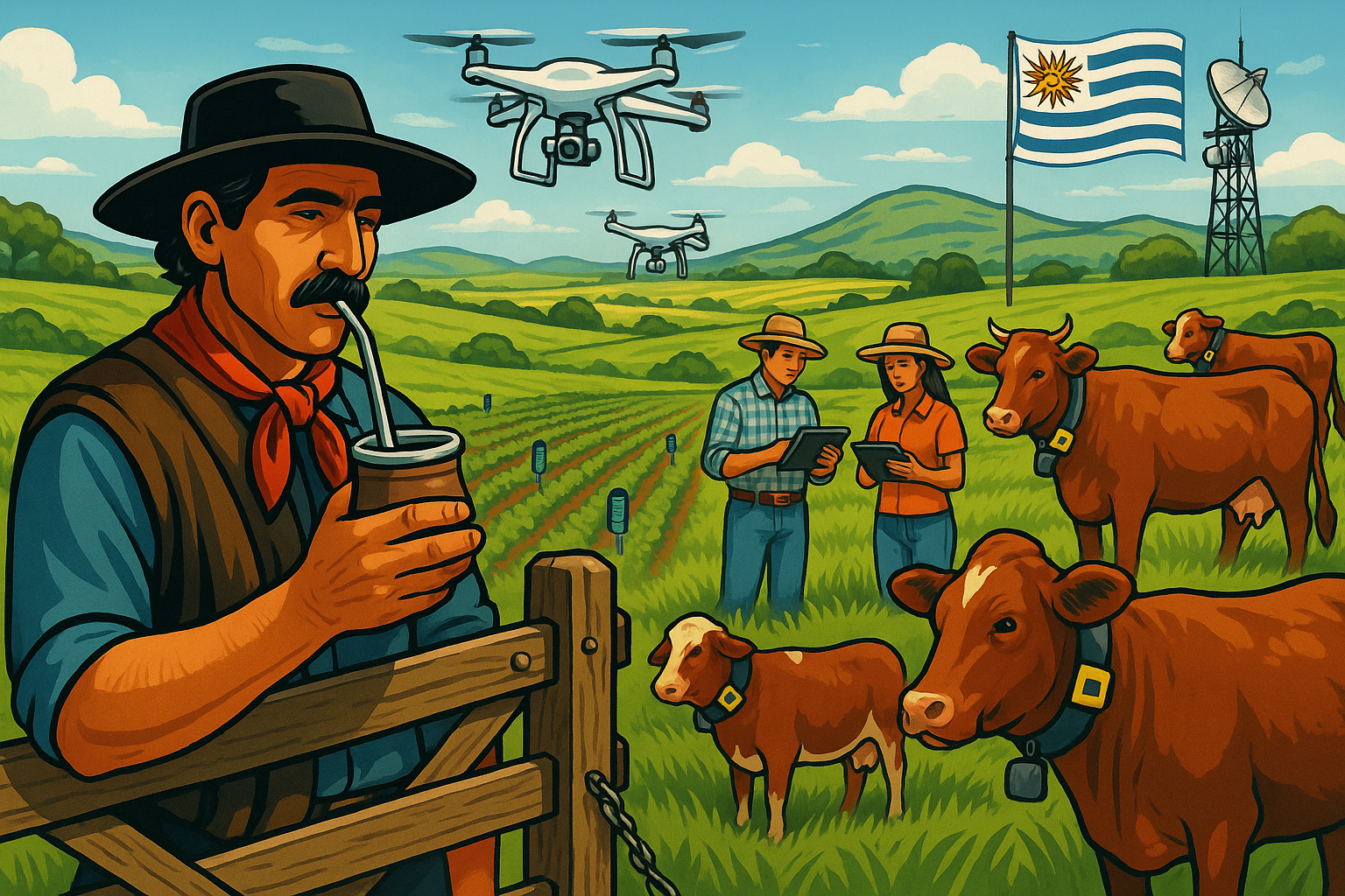 La Inteligencia Artificial en el Agro uruguayo: Del mate en la tranquera a la Agricultura de Precisión