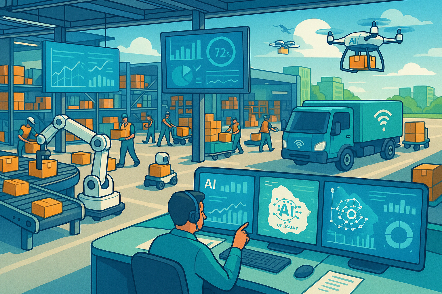 Optimización Logística con Inteligencia Artificial: Del Depósito al Último Kilómetro en Uruguay